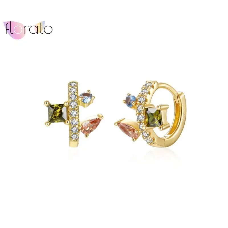 925 Sterling Silver Needle 11mm Colorful Zircon Hoop Earrings For Women Minimalist Rock Punk Huggie Earrings Fashion INS Jewelry
925 Sterling Silver Needle 11mm Colorful Zircon Hoop Earrings For Women Minimalist Rock Punk Huggie Earrings Fashion INS Jewelry
