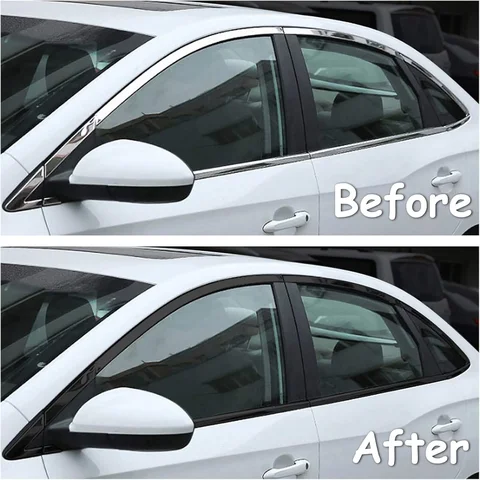 3/5/7/10CM Black Vinyl Wrap 3/5/7/10CM Glossy Black Vinyl Wrap Stripes Chrome Delete Blackout Vinyl Window Trim Film For Car Interior Hood Roof Pillar