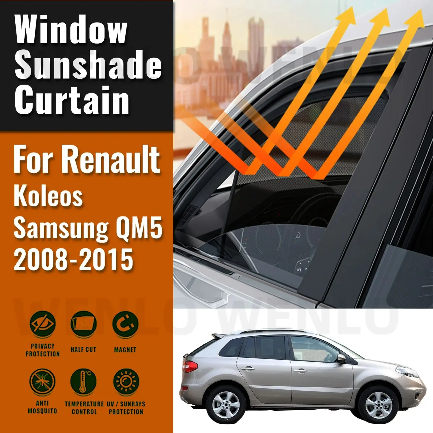 For Renault Koleos Samsung QM5 2015 2014-2008 Magnetic Car Sunshade Front Windshield Curtain Rear Side Window Sun Shade Shield
For Renault Koleos Samsung QM5 2015 2014-2008 Magnetic Car Sunshade Front Windshield Curtain Rear Side Window Sun Shade Shield
