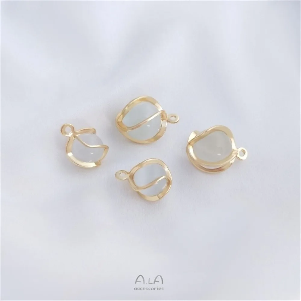 14K Gold Color Preservation Copper Bag White Opal Bead Gold Pendant Diy Earrings Pendant Bracelet Jewelry Pendant 
14K Gold Color Preservation Copper Bag White Opal Bead Gold Pendant Diy Earrings Pendant Bracelet Jewelry Pendant
