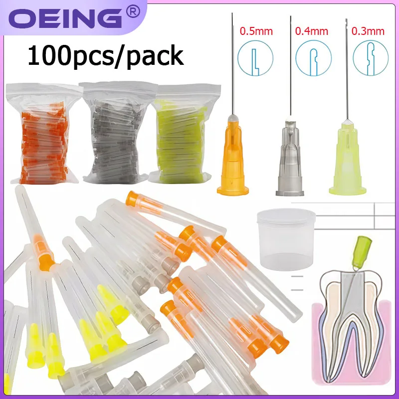 100pcs/Bag Dental Syringe tips Endo Irrigation Root Canal Washing Needle Tip 25G/27G/30GA 30G Endo Oral Care Tooth Cleaning
100pcs/Bag Dental Syringe tips Endo Irrigation Root Canal Washing Needle Tip 25G/27G/30GA 30G Endo Oral Care Tooth Cleaning