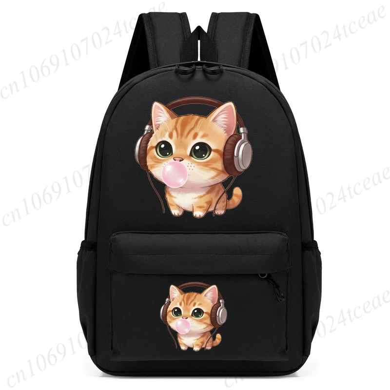 Cute Cat Listening To Music with Headphones Anime Backpacks Student School Bag Kindergarten Backpack Children's Travel Bagpack
Cute Cat Listening To Music with Headphones Anime Backpacks Student School Bag Kindergarten Backpack Children's Travel Bagpack