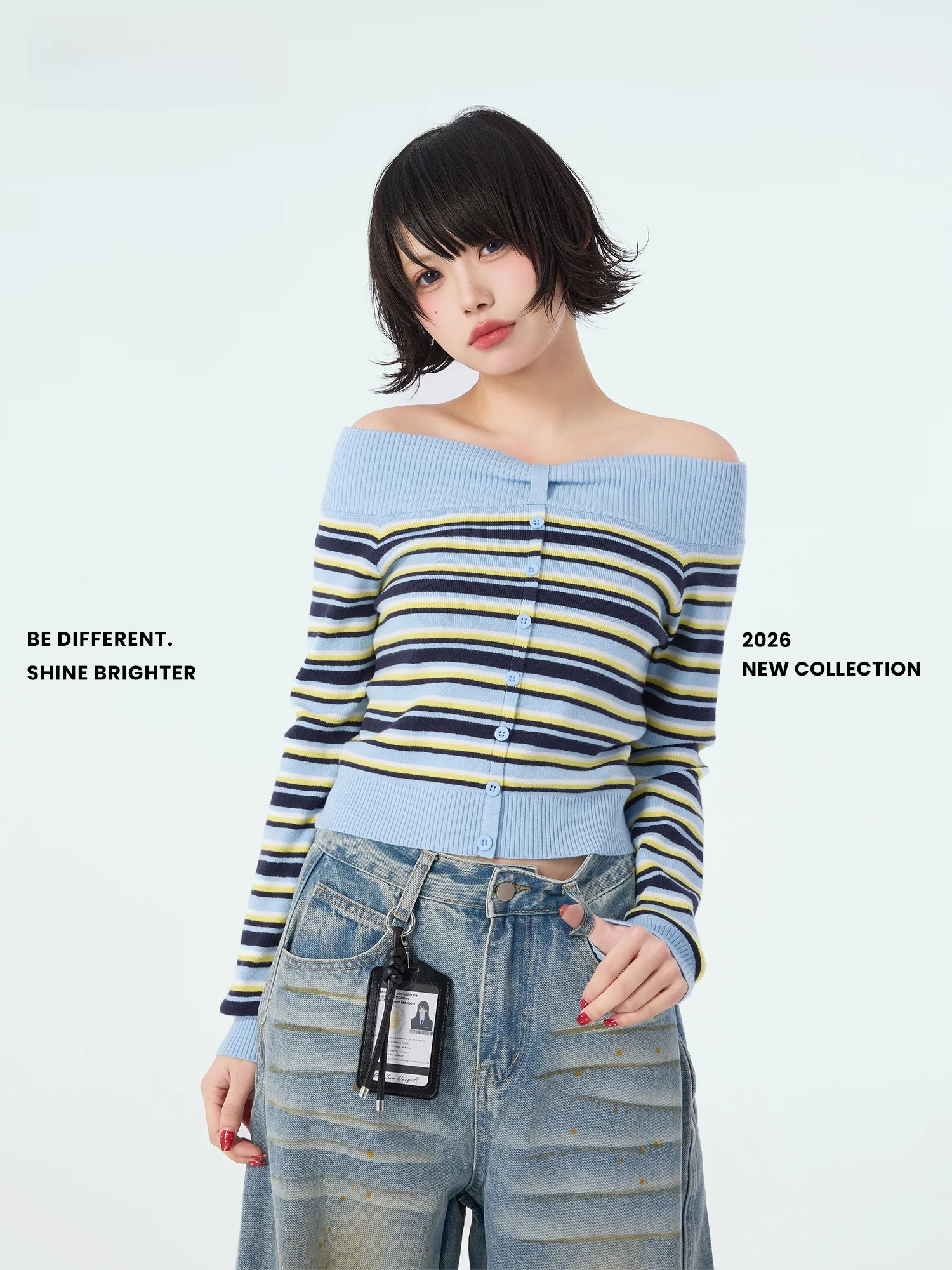 Свитер Didimax Spring New, сине-желтый, в полоску, на одно плечо, сексуальный, повседневный, облегающий, длинный, вязаный топ
Свитер Didimax Spring New, сине-желтый, в полоску, на одно плечо, сексуальный, повседневный, облегающий, длинный, вязаный топ