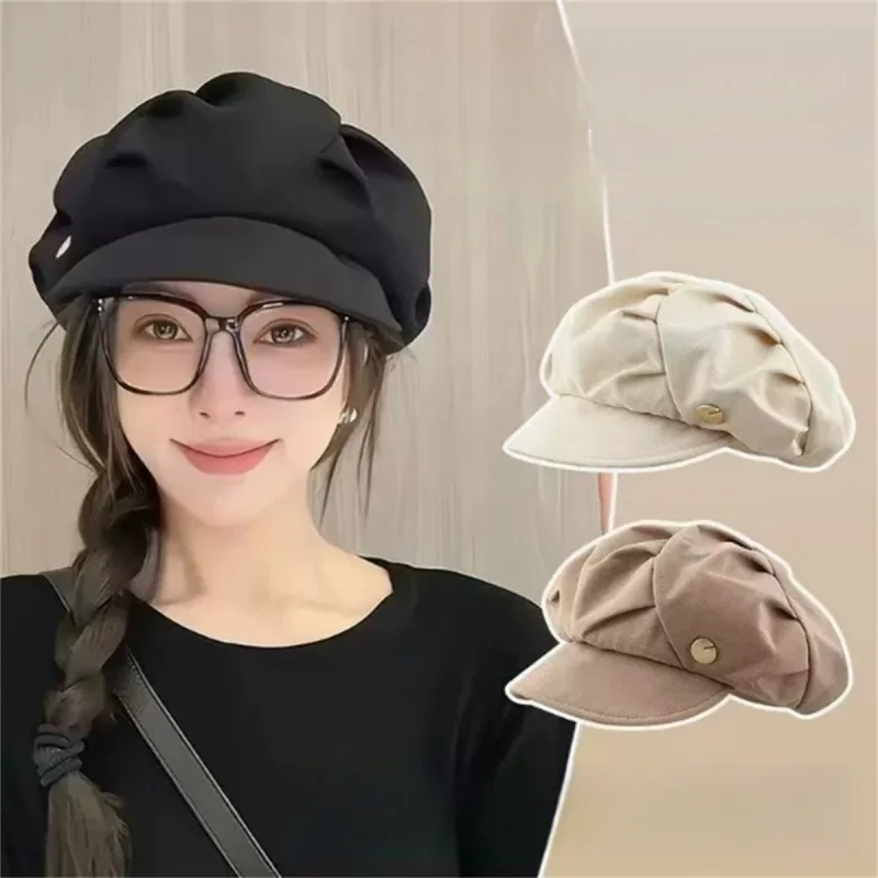 Весенние хлопковые фуражки Корейские плиссированные береты Сплошной цвет Художник Газетная кепка Повседневная уличная винтажная восьмиугольная шляпа от солнца
Весенние хлопковые фуражки Корейские плиссированные береты Сплошной цвет Художник Газетная кепка Повседневная уличная винтажная восьмиугольная шляпа от солнца