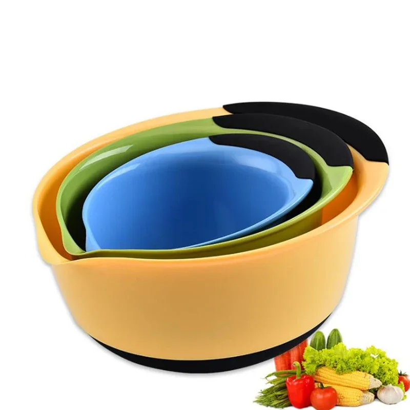 3PCS Big Washing Basin Cooking Basin Kitchen Mixing Salad Bowl Egg Vegetable Batter Flour Mixing Rainbow Plate
3PCS Big Washing Basin Cooking Basin Kitchen Mixing Salad Bowl Egg Vegetable Batter Flour Mixing Rainbow Plate