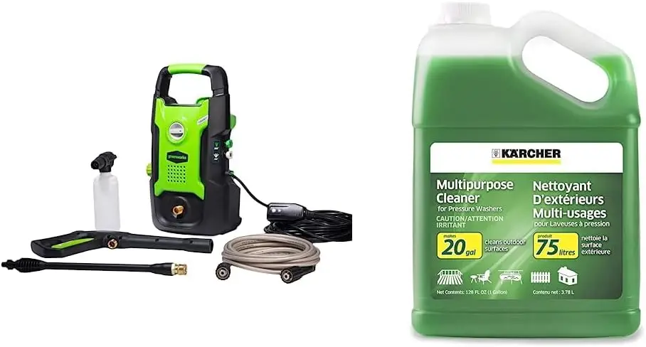 1600 PSI (1.2 GPM) Electric Pressure Washer & Kärcher - Pressure Washer Multi-Purpose Cleaning Soap Concentrate \u2013 for All O
1600 PSI (1.2 GPM) Electric Pressure Washer & Kärcher - Pressure Washer Multi-Purpose Cleaning Soap Concentrate \u2013 for All O