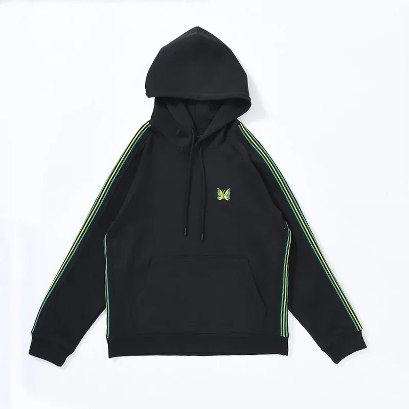 Butterfly Autumn Winter Casual Hoodies Classic Butterfly Embroidery Both Sides Stripe Men Woman High Quality Sweatshirts
Butterfly Autumn Winter Casual Hoodies Classic Butterfly Embroidery Both Sides Stripe Men Woman High Quality Sweatshirts