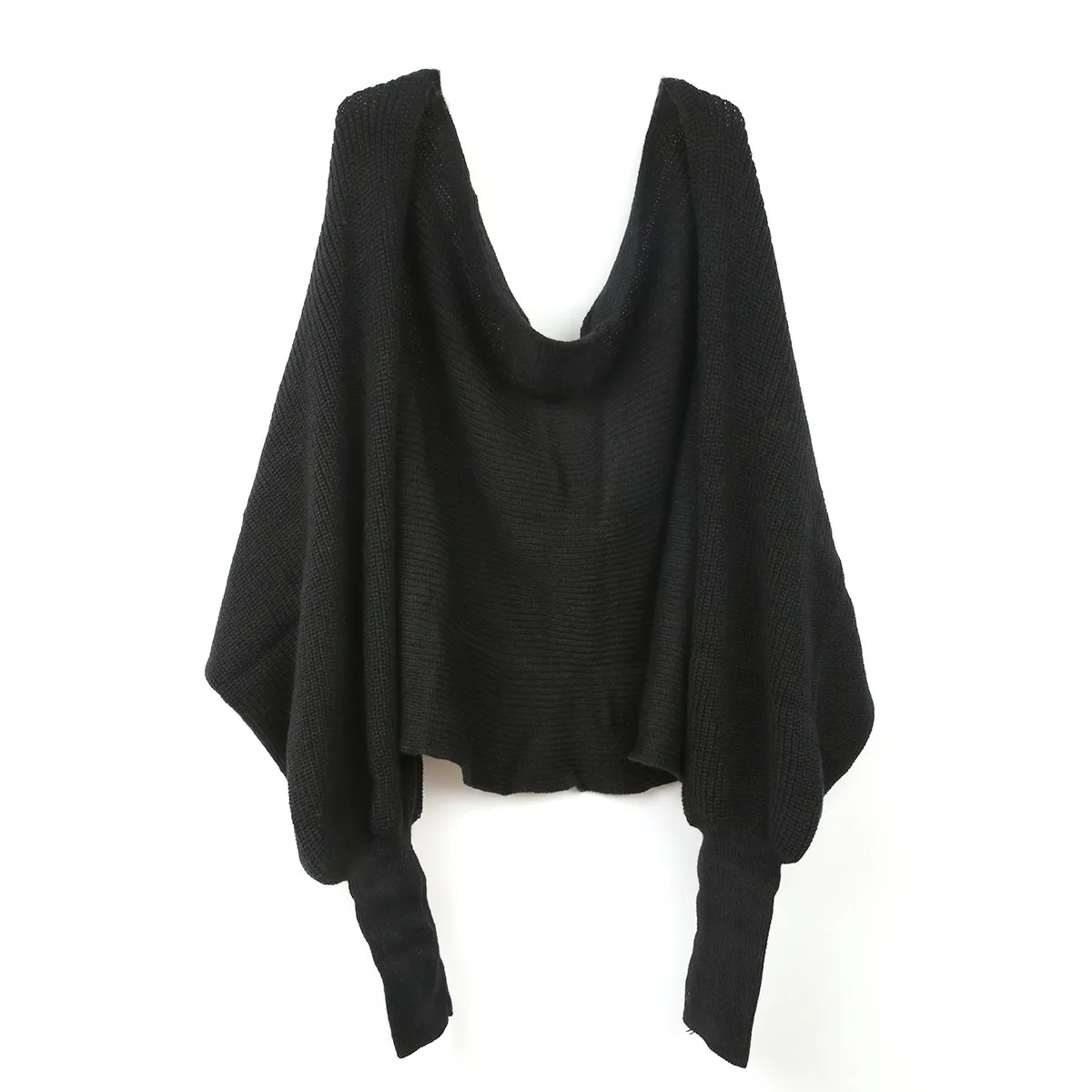 Unisex Korean Style Black Knitted Scarf Cape Shawl Long Sleeves Soft Comfortable Warm Autumn Winter Sleeve Wrap
Unisex Korean Style Black Knitted Scarf Cape Shawl Long Sleeves Soft Comfortable Warm Autumn Winter Sleeve Wrap