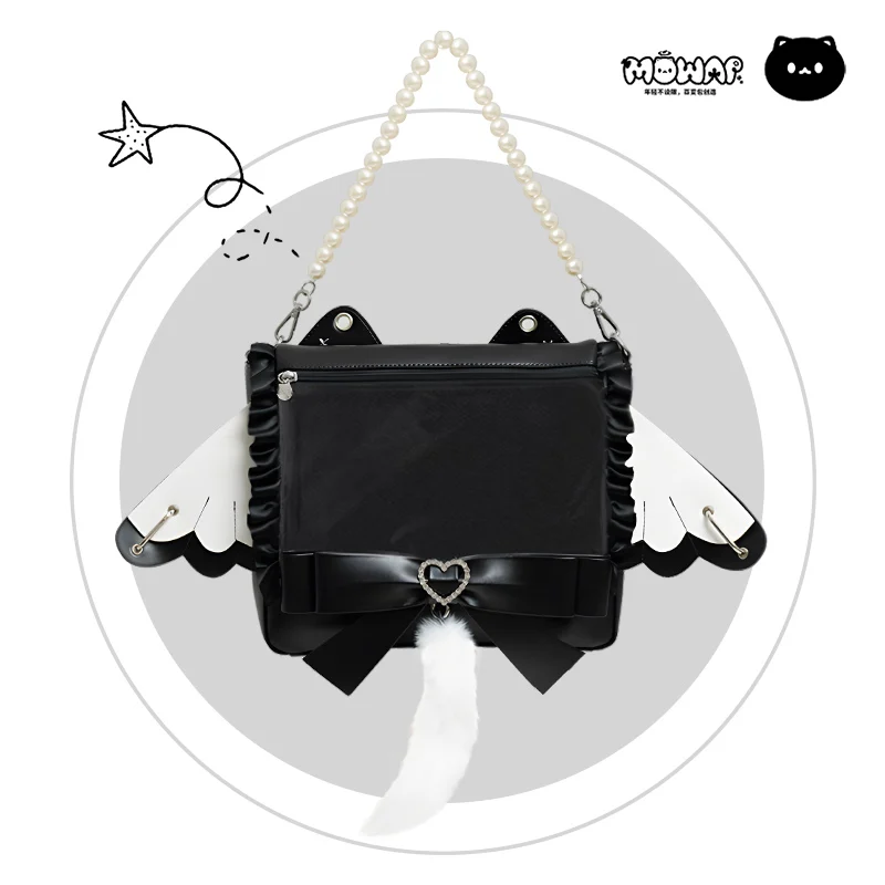 Kawayi оригинальная сумка через плечо средней вместимости, съемный декоративный рюкзак с милым бантом и жемчугом, модная женская сумка 2025 г.
Kawayi оригинальная сумка через плечо средней вместимости, съемный декоративный рюкзак с милым бантом и жемчугом, модная женская сумка 2025 г.