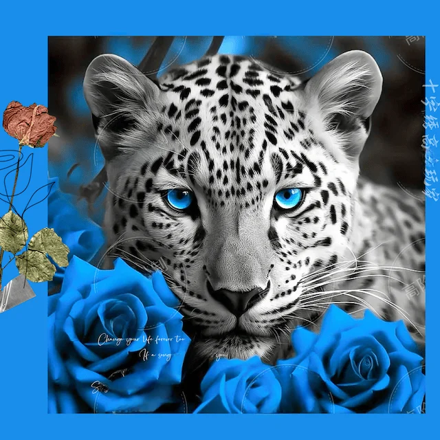 Blue Rose Leopard Living Room Bedroom Entrance Hanging Painting 16CT Printed Cross Stitch Kit Self Embroidery High CT Materia...
Blue Rose Leopard Living Room Bedroom Entrance Hanging Painting 16CT Printed Cross Stitch Kit Self Embroidery High CT Materia...