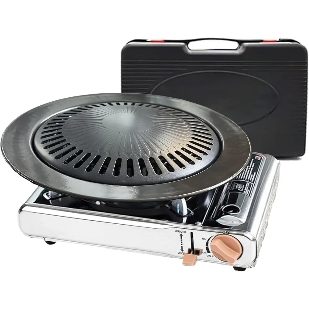 Portable Gas Stove with Detachable Grill Pan for Outdoor Cooking, Camping, Picnics, and Hot Pots
Portable Gas Stove with Detachable Grill Pan for Outdoor Cooking, Camping, Picnics, and Hot Pots