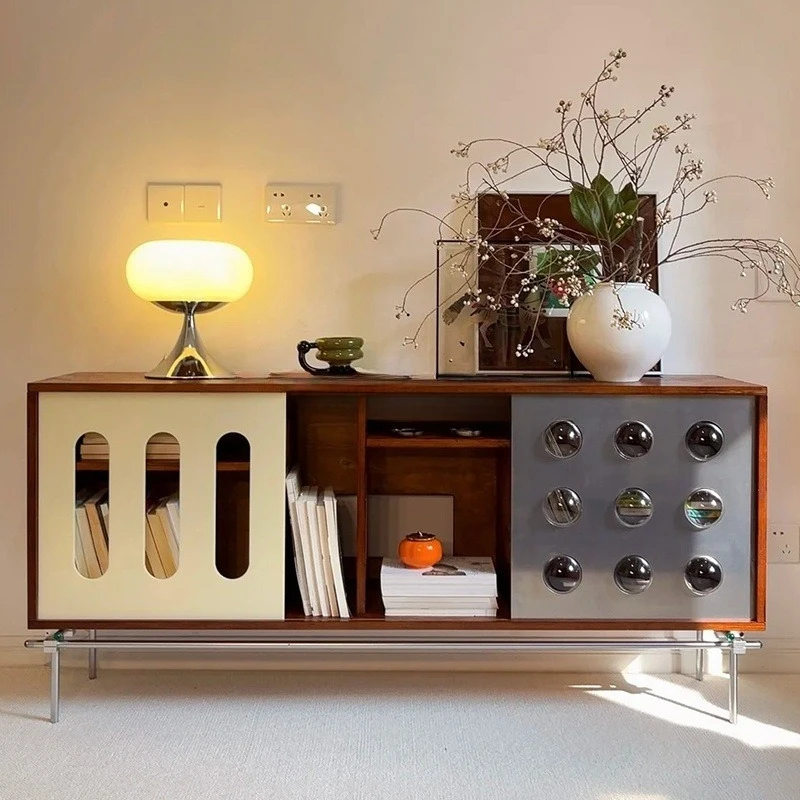 Retro Floor-to-ceiling Multi-layer Contrasting Color TV Cabinet Light Luxury Bedroom Bedside Table Designer High-end Livin
Retro Floor-to-ceiling Multi-layer Contrasting Color TV Cabinet Light Luxury Bedroom Bedside Table Designer High-end Livin