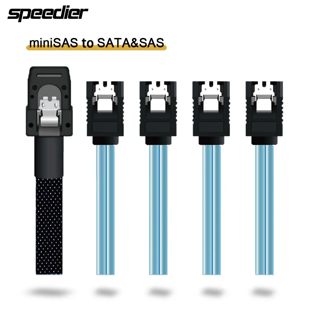 High-Speed Server MiniSAS Line 1 to 4 Mini SAS to SATA & SAS 7pin Array Card Adapter Cable for Data Center Networking
High-Speed Server MiniSAS Line 1 to 4 Mini SAS to SATA & SAS 7pin Array Card Adapter Cable for Data Center Networking