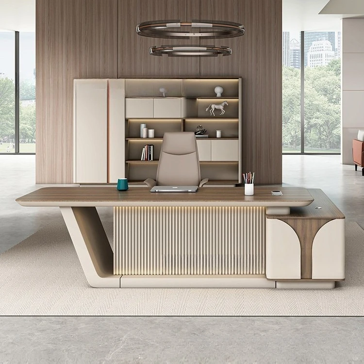 Офисная атмосфера, современная, простая и модная, комбинированная мебель для офисного стола и стула высокого класса генерального директора.
Офисная атмосфера, современная, простая и модная, комбинированная мебель для офисного стола и стула высокого класса генерального директора.