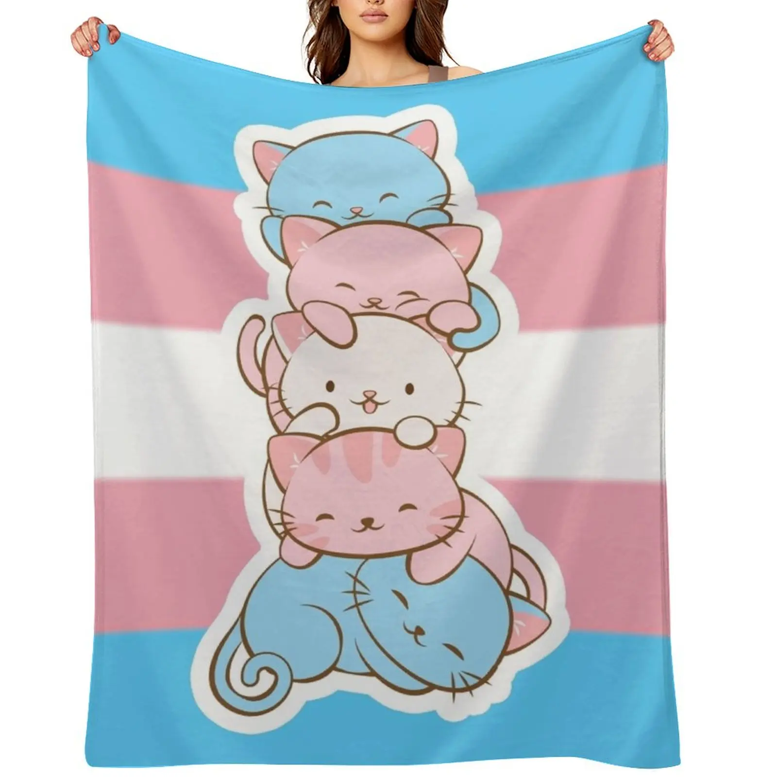 Transgender Pride Flag Cute Kawaii Cats Subtle LGBTQ Trans Pride Throw Blanket Summer Sleeping Bag Furry Fashion Sofas Blankets
Transgender Pride Flag Cute Kawaii Cats Subtle LGBTQ Trans Pride Throw Blanket Summer Sleeping Bag Furry Fashion Sofas Blankets
