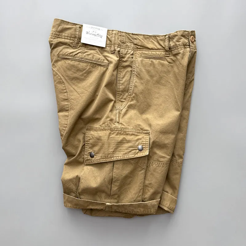 American Vintage Distressed Cargo Shorts for Men 280gsm Heavyweight 100% Cotton Loose Straight Leg Knee-Length Amekaji Summer
American Vintage Distressed Cargo Shorts for Men 280gsm Heavyweight 100% Cotton Loose Straight Leg Knee-Length Amekaji Summer