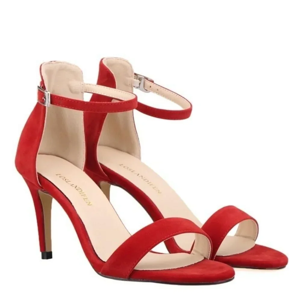 Women Sandals Stilettos Summer Sexy Pumps 9cm Thin Heel Open Toe Ankle Strap High Heels Lady Party Red Wedding Shoes Large Size
Women Sandals Stilettos Summer Sexy Pumps 9cm Thin Heel Open Toe Ankle Strap High Heels Lady Party Red Wedding Shoes Large Size