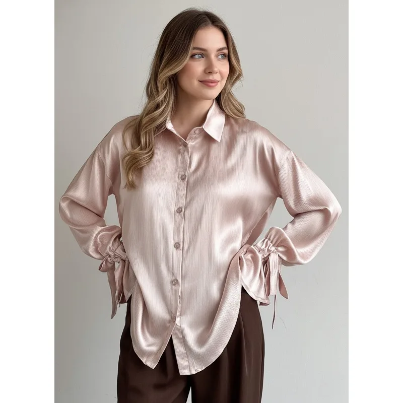 Tinaa Pink Luxury Shirts for Women 2025 Stylish Loose Drawstring Sleeve Turn Down Collar Single Breasted Female Shirts&blouses
Tinaa Pink Luxury Shirts for Women 2025 Stylish Loose Drawstring Sleeve Turn Down Collar Single Breasted Female Shirts&blouses