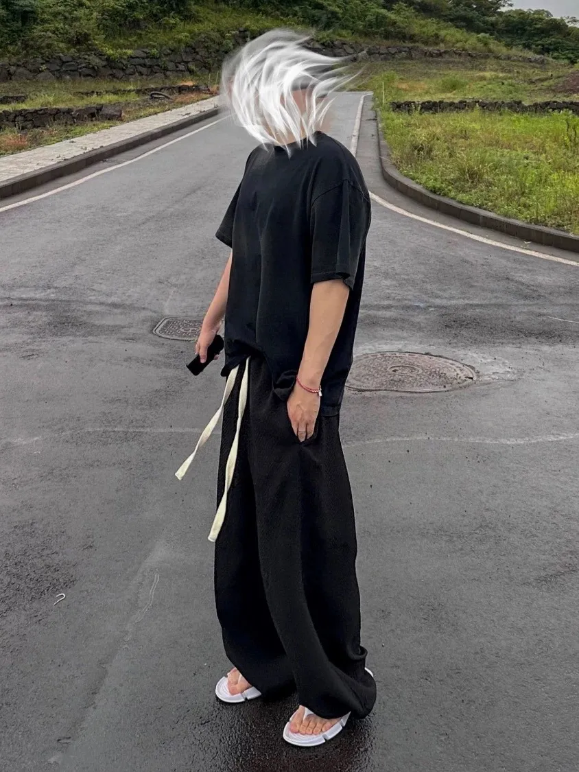 Spring Summer Loose Wide Leg Casual Sports Pants Nonnod 3D Embroidery Lightweight Drapey Elastic Waist Long Trousers
Spring Summer Loose Wide Leg Casual Sports Pants Nonnod 3D Embroidery Lightweight Drapey Elastic Waist Long Trousers