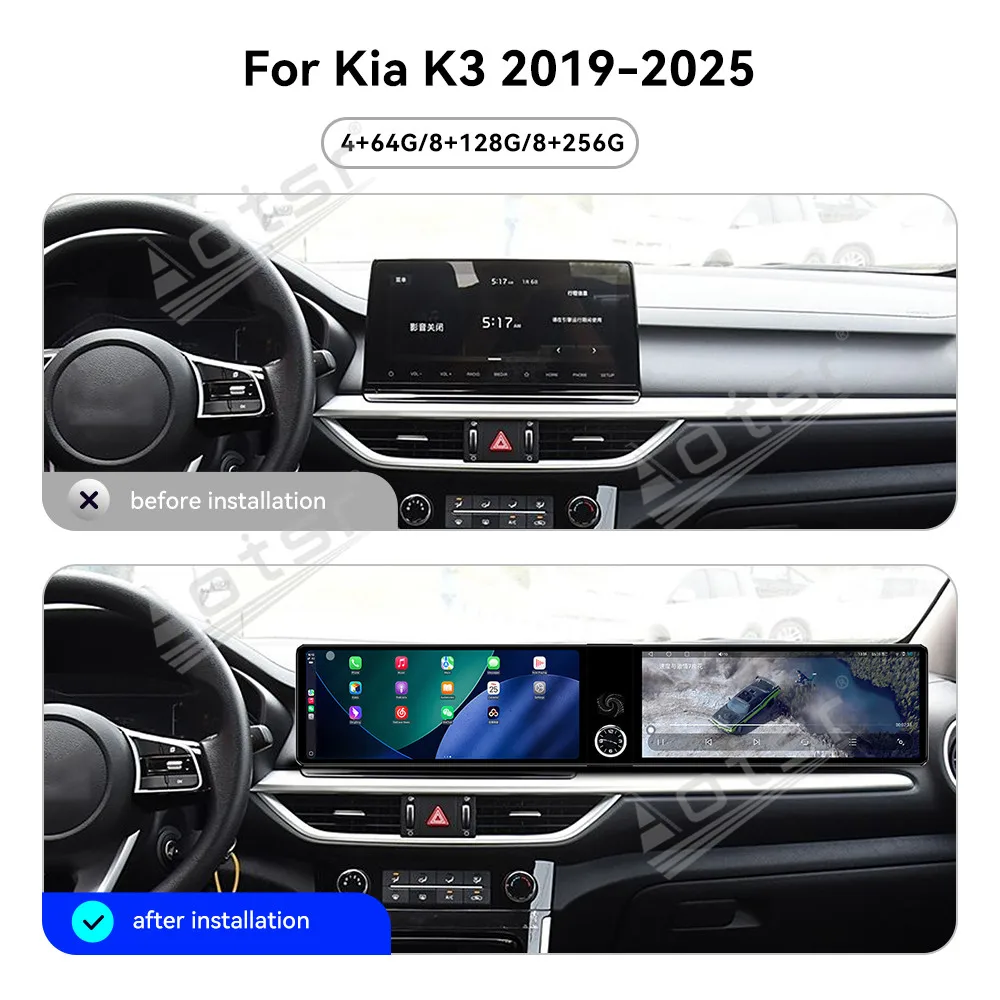 12,3-дюймовый автомобильный радиоприемник с двойным экраном для Kia K3 Cerato 2019-2025 Автомобильный мультимедийный видеоплеер GPS-навигация Carplay Unit WIFI Автомобильный радиоприемник
12,3-дюймовый автомобильный радиоприемник с двойным экраном для Kia K3 Cerato 2019-2025 Автомобильный мультимедийный видеоплеер GPS-навигация Carplay Unit WIFI Автомобильный радиоприемник