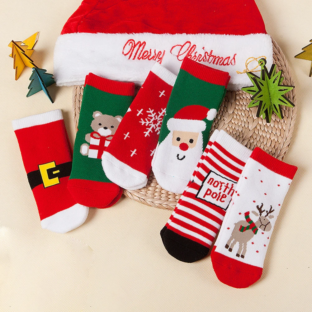 6 Pcs Socks Kids Stocking Thick Cuffs Soft Comfort No Shrinkage Christmas Stockings Fading Christmas Gifts
6 Pcs Socks Kids Stocking Thick Cuffs Soft Comfort No Shrinkage Christmas Stockings Fading Christmas Gifts
