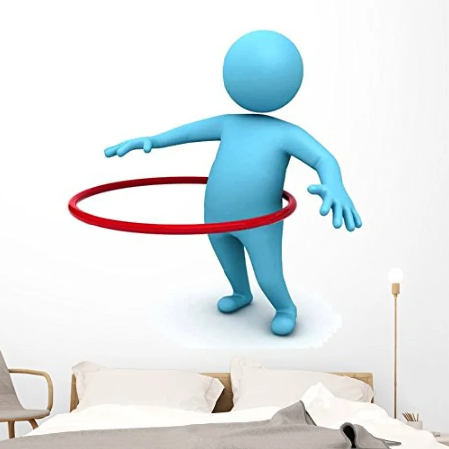 Jumbo Hula Hoop Exercise Peel and Stick Wall Decals 60 W x 45 H in Multi-Color with Easy Application and Durable Material for H
Jumbo Hula Hoop Exercise Peel and Stick Wall Decals 60 W x 45 H in Multi-Color with Easy Application and Durable Material for H
