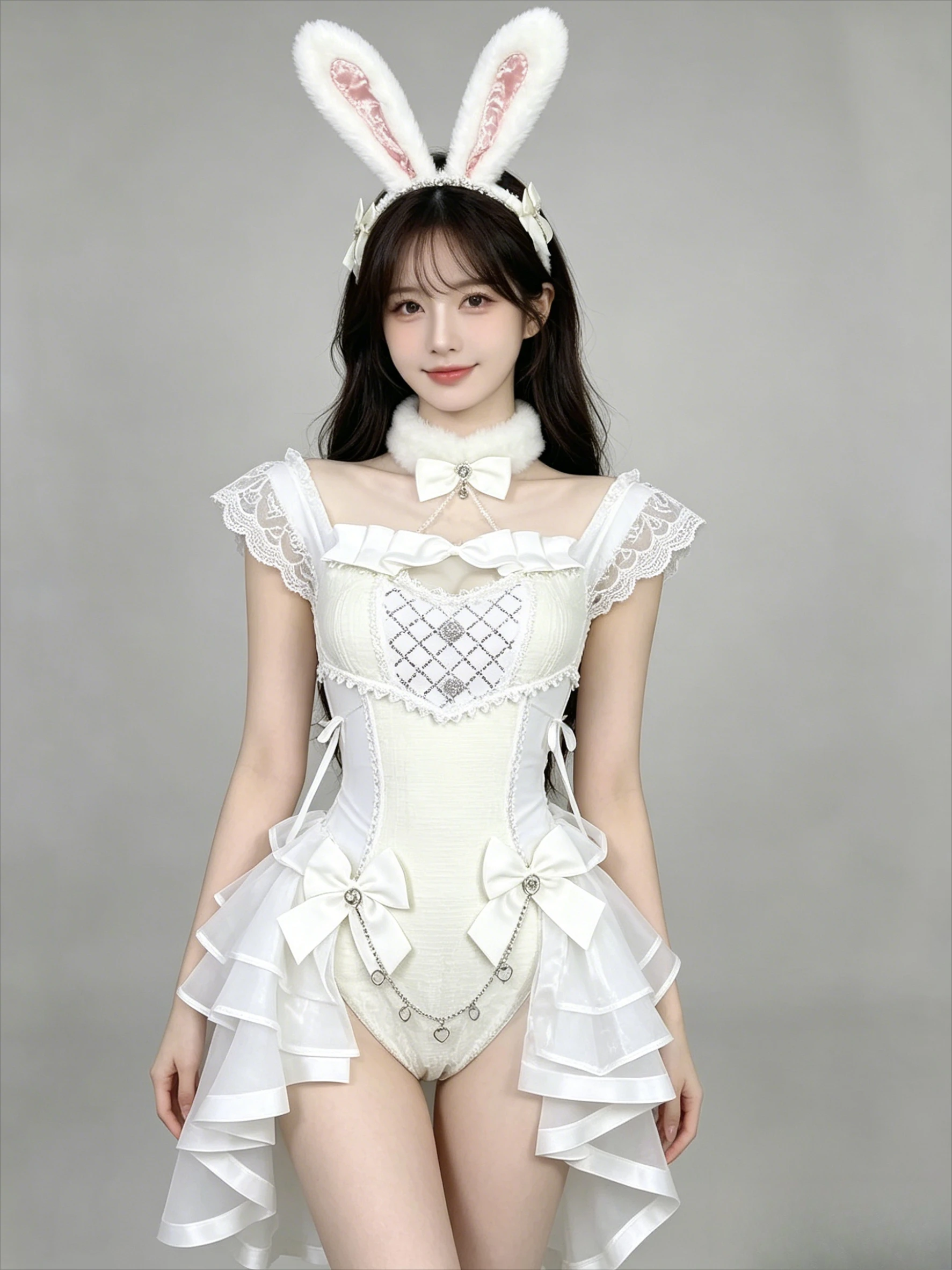 Handmade Cos Outfit: White Princess Bunny Girl Cosplay Sheer Tweed Sexy Rabbit Girl Role Play Costume With Tulle Halloween HCos
Handmade Cos Outfit: White Princess Bunny Girl Cosplay Sheer Tweed Sexy Rabbit Girl Role Play Costume With Tulle Halloween HCos
