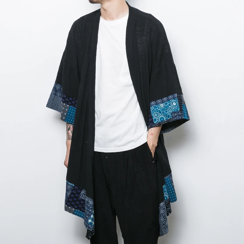 2025 Men Vintage Trench Men Thin Cardigan Kimono Men Cotton Linen Irregular Long Shawl Male Chinese Style Black Embroidery Cape
2025 Men Vintage Trench Men Thin Cardigan Kimono Men Cotton Linen Irregular Long Shawl Male Chinese Style Black Embroidery Cape