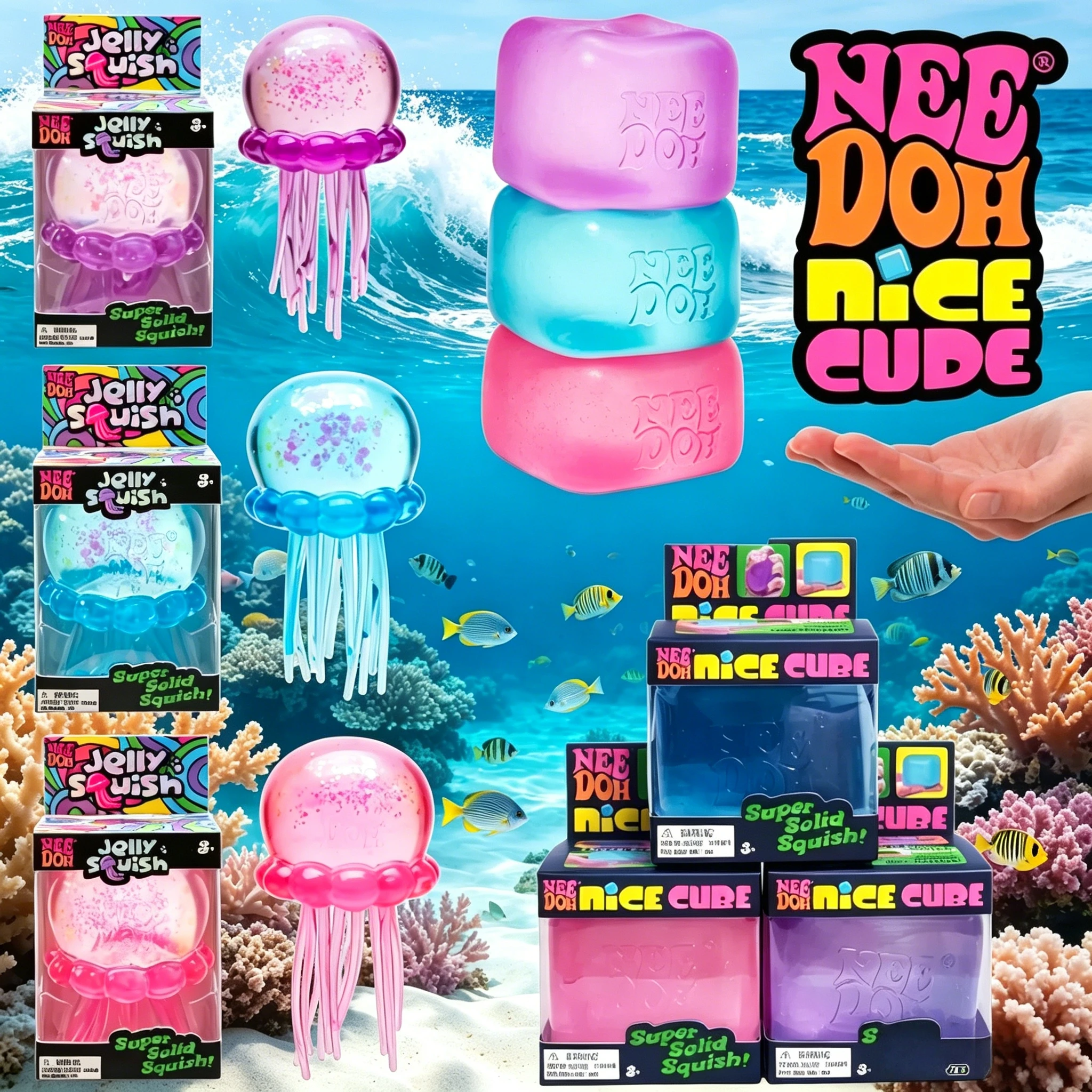 2026 HOT NEW Nee Doh Jellyfish Cube Squish Toy Soft Squeeze Fidget Stress Relief Sensory Toy for Kids Adults Office Relaxation
2026 HOT NEW Nee Doh Jellyfish Cube Squish Toy Soft Squeeze Fidget Stress Relief Sensory Toy for Kids Adults Office Relaxation