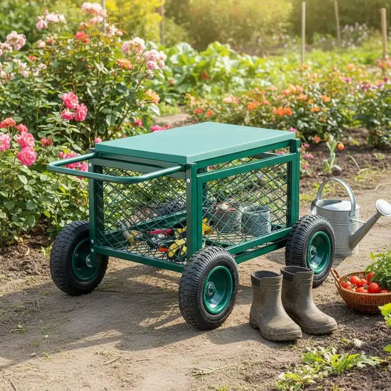 Mobile Gardening Chair 18x38 Inch For Lawn Backyard Patio 400LBS Capacity 360 Degree Swivel Heavy Duty Steerable Wheels Storage Tray Adjustable Height Iron Frame Outdoor Utility Scooter
Mobile Gardening Chair 18x38 Inch For Lawn Backyard Patio 400LBS Capacity 360 Degree Swivel Heavy Duty Steerable Wheels Storage Tray Adjustable Height Iron Frame Outdoor Utility Scooter