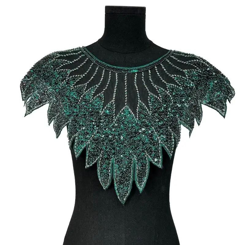 39BD Beaded Embroidery Fabric Appliques Delicate Sequins Meshes Women Patches for Dressmaking Apparel Decoration
39BD Beaded Embroidery Fabric Appliques Delicate Sequins Meshes Women Patches for Dressmaking Apparel Decoration