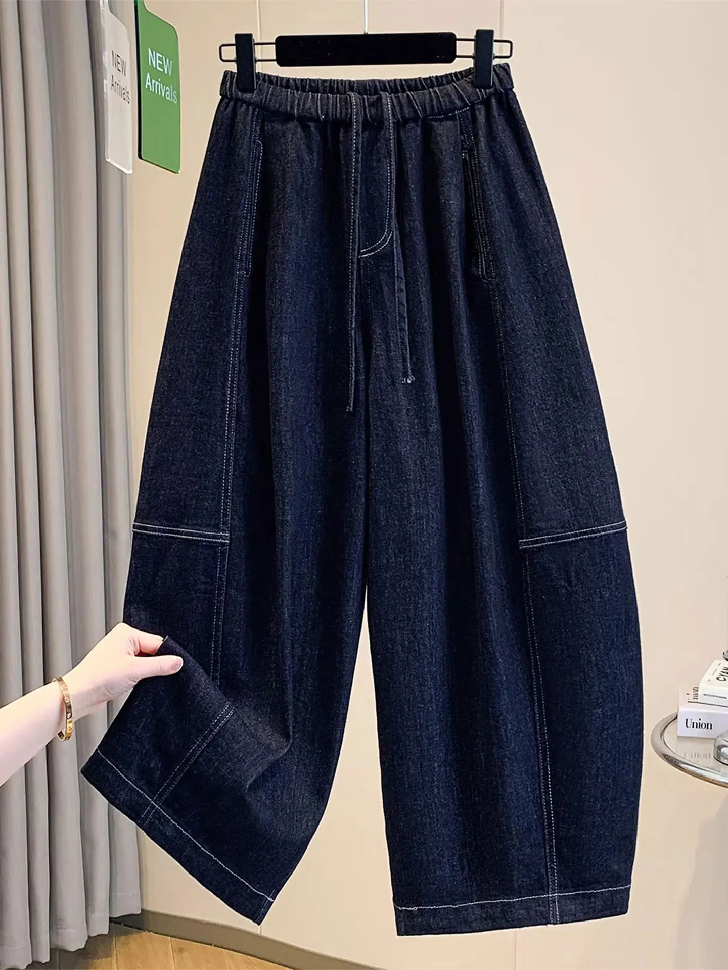 Retro American Blue Jeans Women's plus Size Spring Loose Wide Leg Pants High Waist Casual Sle Casual Scène Daily Use
Retro American Blue Jeans Women's plus Size Spring Loose Wide Leg Pants High Waist Casual Sle Casual Scène Daily Use