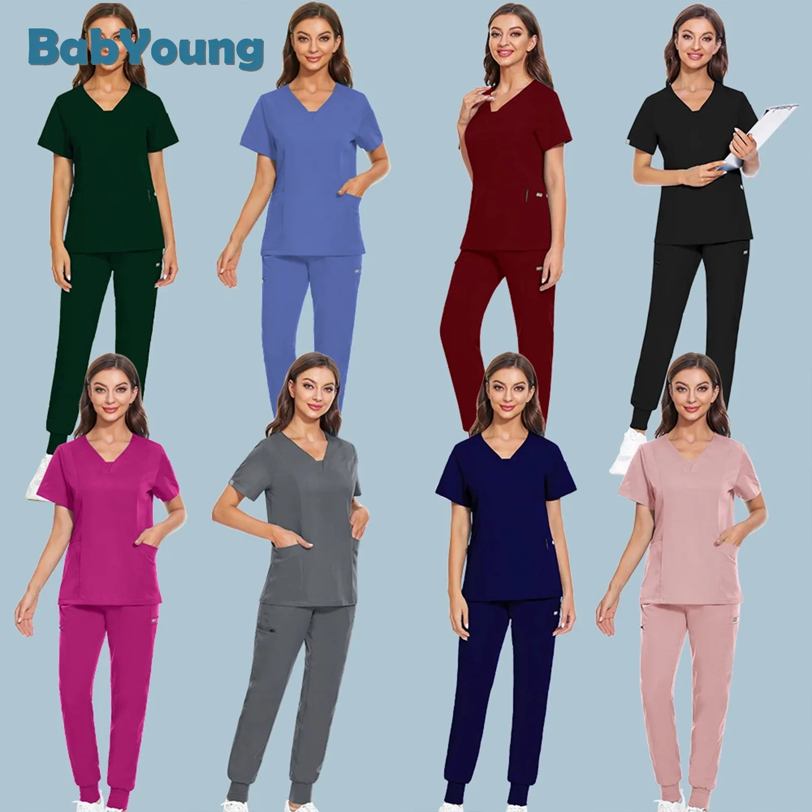 Women Scrubs Suits Casual Jogger Clothes Hospital Doctor Nurse Uniform Medical Scrub Set Surgical Tops Pants Multicolor Workwear
Women Scrubs Suits Casual Jogger Clothes Hospital Doctor Nurse Uniform Medical Scrub Set Surgical Tops Pants Multicolor Workwear