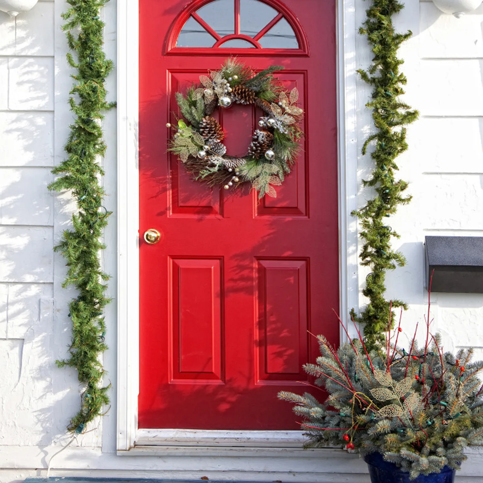 10Pcs Pe Glitter Christmas Simulated Leaves Artificial Decorative Party Ornaments Xmas Simulation Wreath Leaves Garland Greenery
10Pcs Pe Glitter Christmas Simulated Leaves Artificial Decorative Party Ornaments Xmas Simulation Wreath Leaves Garland Greenery