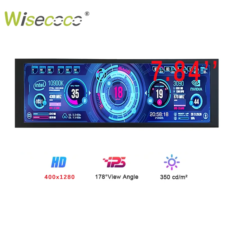 Wisecoco 7.84 Inch Mini Portable Monitor 400*1280 CPU GPU Monitoring IPS Screen Display for Laptop PC Raspberry pi 4 Aida64
Wisecoco 7.84 Inch Mini Portable Monitor 400*1280 CPU GPU Monitoring IPS Screen Display for Laptop PC Raspberry pi 4 Aida64