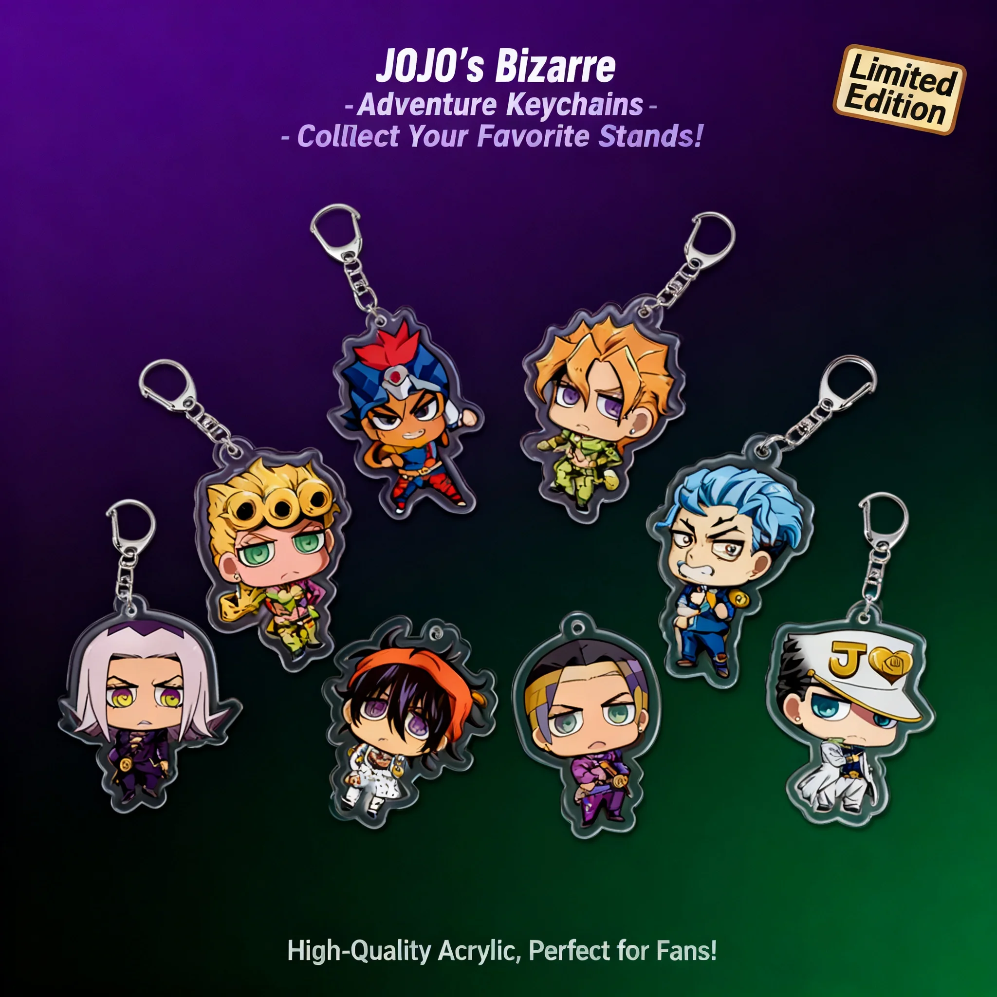 JOJO Bizarre Adventure Jonathan Acrylic Keychain Anime Figure Model Cross Border Ready Stock
JOJO Bizarre Adventure Jonathan Acrylic Keychain Anime Figure Model Cross Border Ready Stock