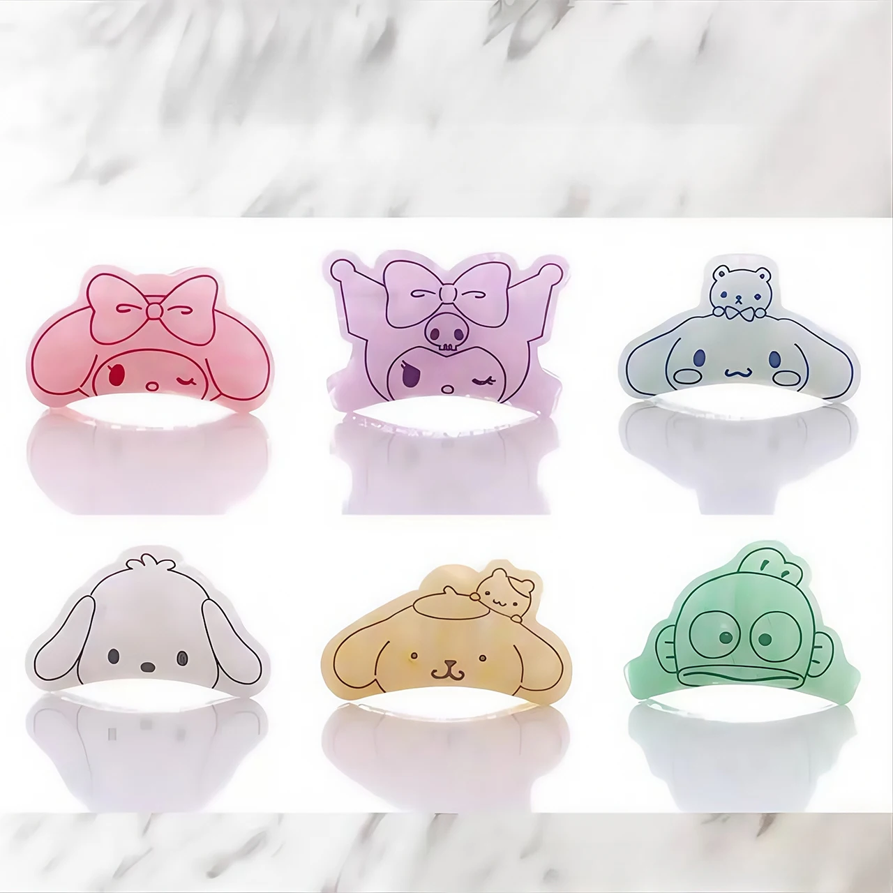 Sanrio Cinnamoroll Kuromi Acrylic Hair Claw, Glossy Coquette Y2K Shark Clip, Non-slip Office Accessory, Kawaii Fashion Gift
Sanrio Cinnamoroll Kuromi Acrylic Hair Claw, Glossy Coquette Y2K Shark Clip, Non-slip Office Accessory, Kawaii Fashion Gift