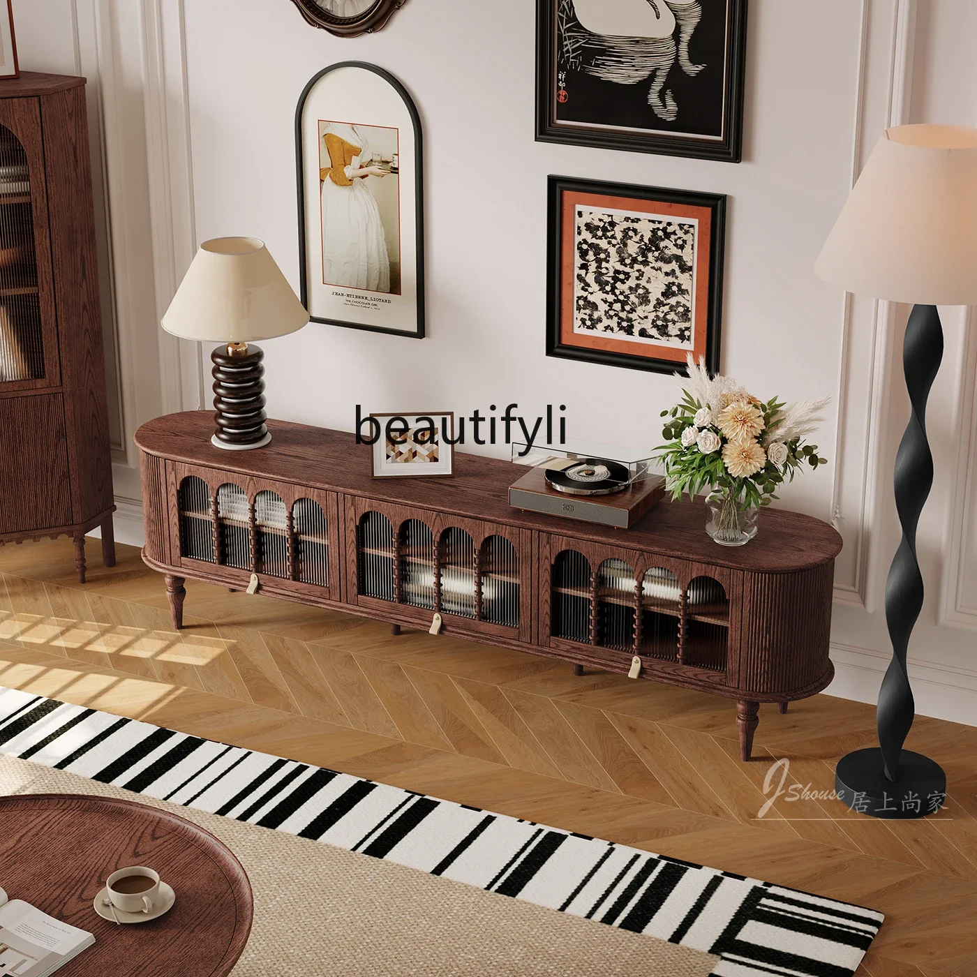 X18 French retro pure solid wood TV cabinet floor-to-ceiling living room home storage locker light luxury
X18 French retro pure solid wood TV cabinet floor-to-ceiling living room home storage locker light luxury