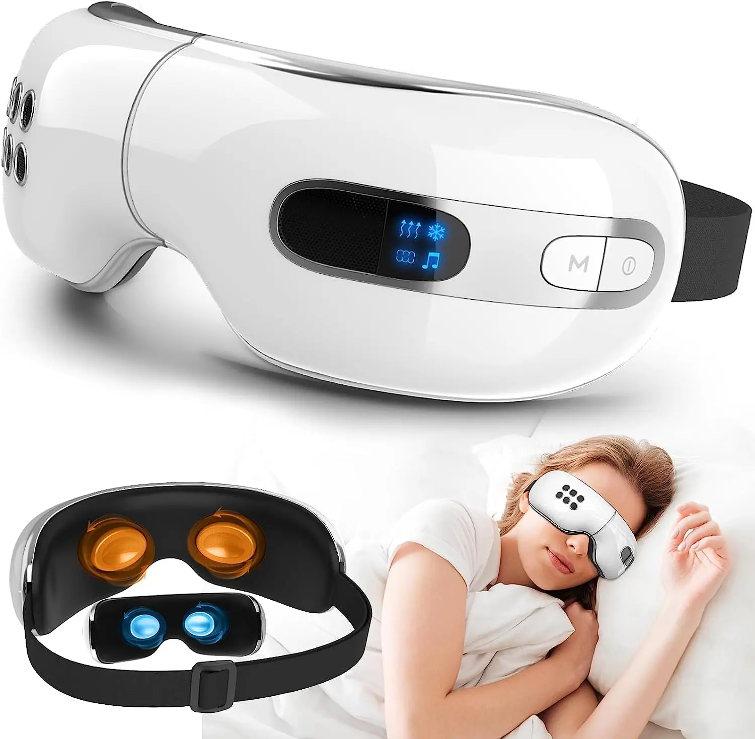 Beslife Eye Massager Air Pressure Vibration Hot Cold Eye Massager with Heat Compress Visible Eye Care Mask With Music
Beslife Eye Massager Air Pressure Vibration Hot Cold Eye Massager with Heat Compress Visible Eye Care Mask With Music
