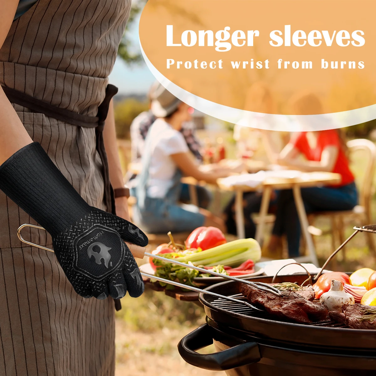 Anti-scalding Gloves High Temp Resistance BBQ Mitts 13.78 Inches Long Oven Silicone Grilling Gloves Wrist Protection Durability
Anti-scalding Gloves High Temp Resistance BBQ Mitts 13.78 Inches Long Oven Silicone Grilling Gloves Wrist Protection Durability