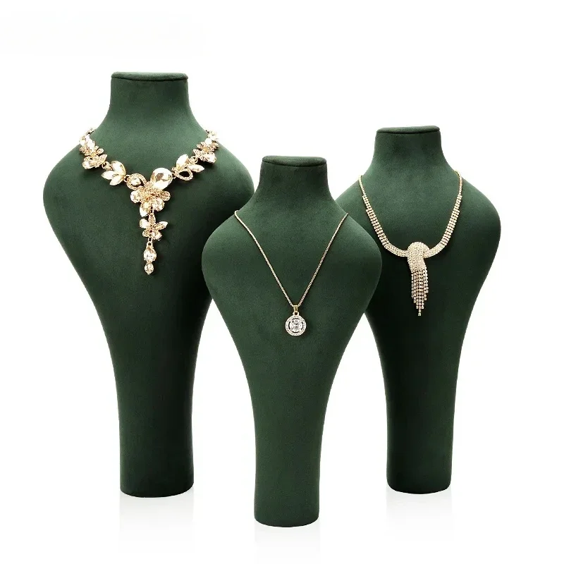 Necklace jewelry display stand head neck velvet leather green window necklace jewelry display props
Necklace jewelry display stand head neck velvet leather green window necklace jewelry display props