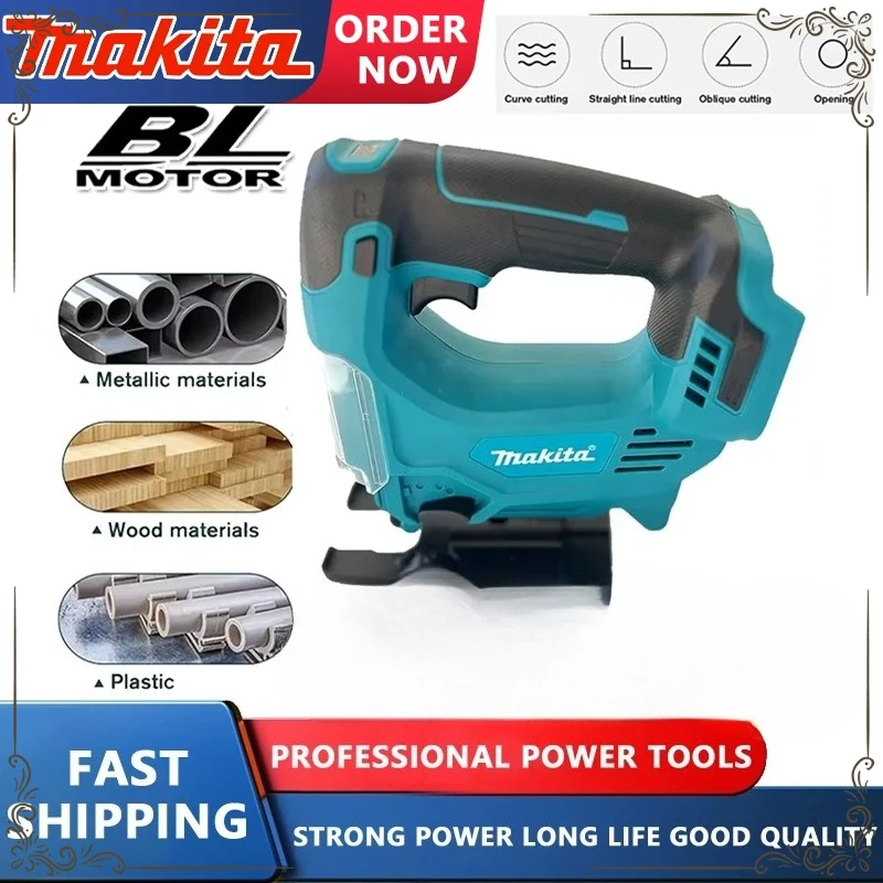 Портативный беспроводной электрический лобзик Makita, многофункциональный инструмент для работы с деревом, совместимый с аккумулятором 18В
Портативный беспроводной электрический лобзик Makita, многофункциональный инструмент для работы с деревом, совместимый с аккумулятором 18В