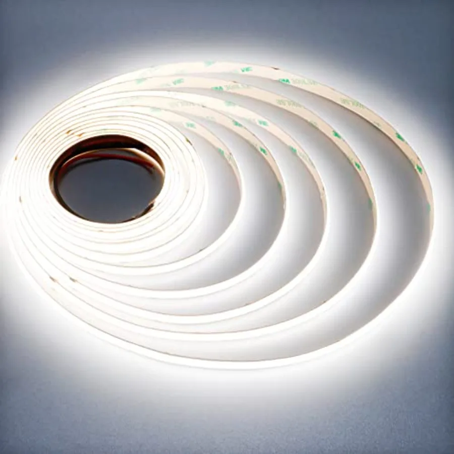 24V COB LED Strip Lights 16.4ft Daylight White 550LM/FT Super Bright CRI 95+ UL Premium 2400LEDs Dotless Dimmable Adhesive Tape
24V COB LED Strip Lights 16.4ft Daylight White 550LM/FT Super Bright CRI 95+ UL Premium 2400LEDs Dotless Dimmable Adhesive Tape