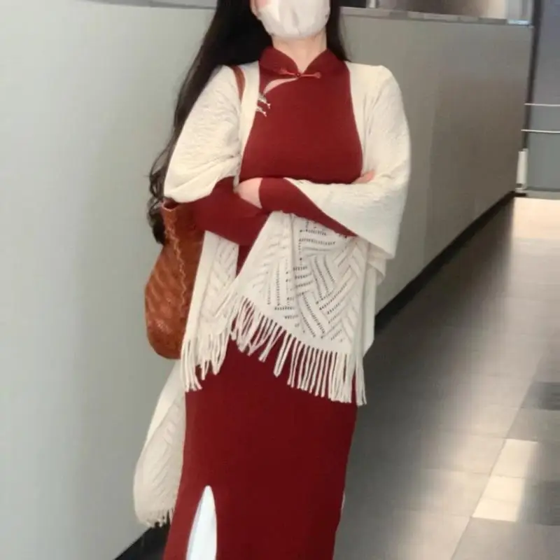 Autumn Winter New Chinese Style Shawl Elite Personality High End Open Cardigan Outerwear Small Cannon Cloak
Autumn Winter New Chinese Style Shawl Elite Personality High End Open Cardigan Outerwear Small Cannon Cloak