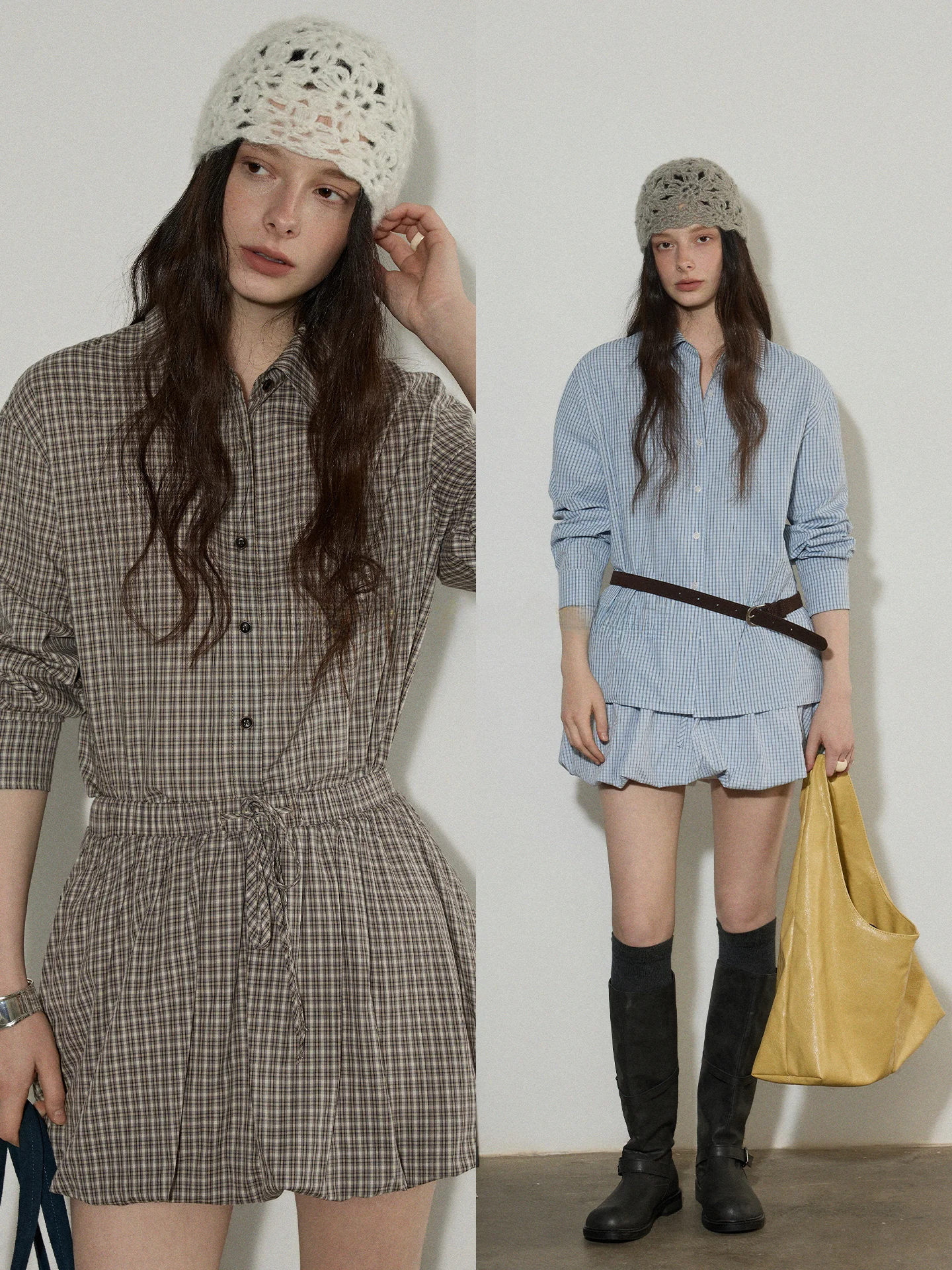 Винтажный клетчатый комплект Lofi: женская весенняя новинка – свободная юбка-батал и рубашка с отложным воротником и цветочным принтом, длинный рукав
Винтажный клетчатый комплект Lofi: женская весенняя новинка – свободная юбка-батал и рубашка с отложным воротником и цветочным принтом, длинный рукав