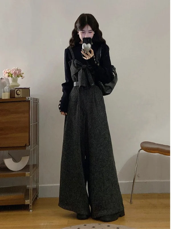 Large Size Women's Spring 2026 Fashion Set with Knot Woolen Overalls And Base Shirt Two-Piece Suit Commute Style
Large Size Women's Spring 2026 Fashion Set with Knot Woolen Overalls And Base Shirt Two-Piece Suit Commute Style
