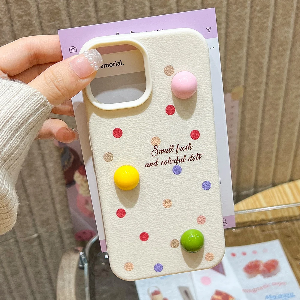 Cute 3D Polka Dot Leather Phone Case For iPhone 16 Pro Case iPhone 13 11 15 12 14 Pro Max 16 Plus Lichee Pattern Silicone Cover
Cute 3D Polka Dot Leather Phone Case For iPhone 16 Pro Case iPhone 13 11 15 12 14 Pro Max 16 Plus Lichee Pattern Silicone Cover