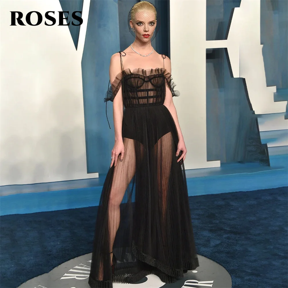 ROSES Black Beach Prom Dress Off Shoulder Net Pleat Party Dress Celebrity Gown Sleeveless Party Dress with Side Split Customized
ROSES Black Beach Prom Dress Off Shoulder Net Pleat Party Dress Celebrity Gown Sleeveless Party Dress with Side Split Customized