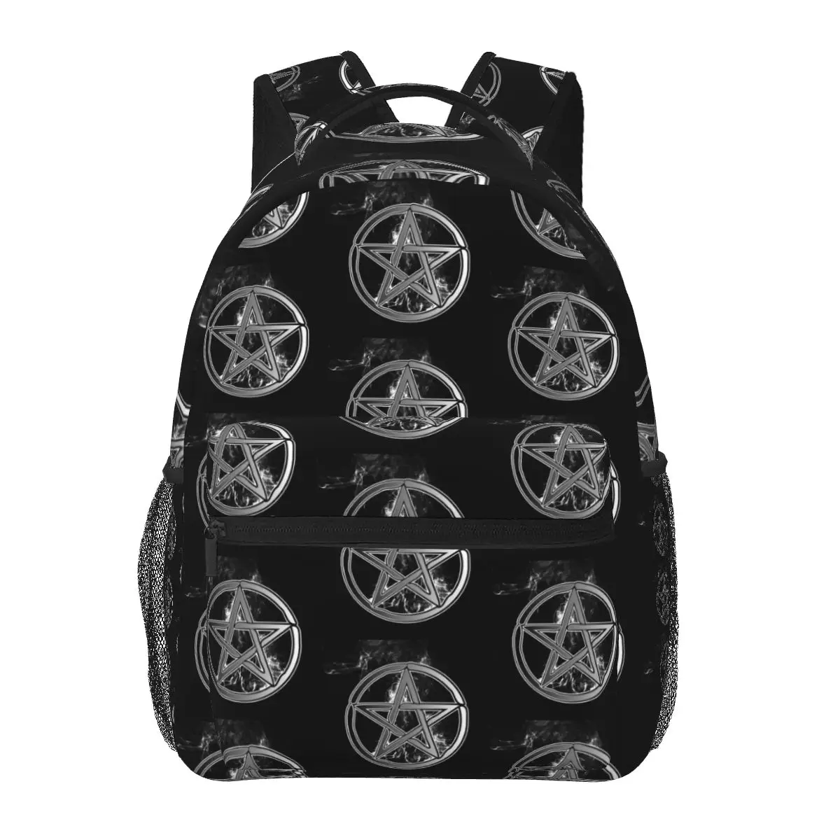 Окультные сатанинские рюкзаки с пентаграммой, сумка для книг для мальчиков и девочек, детские школьные сумки, дорожный рюкзак с героями мультфильмов, сумка на плечо, большая вмести...