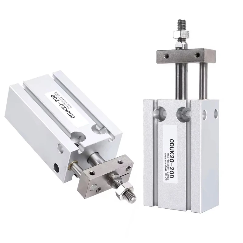 CDUK Free Mounting Nonrotatable Pneumatic Cylinder With Guide Rod Double Action With Magnet CDUK 6/10/16/20/25/32-Stroke 5-50mm
CDUK Free Mounting Nonrotatable Pneumatic Cylinder With Guide Rod Double Action With Magnet CDUK 6/10/16/20/25/32-Stroke 5-50mm